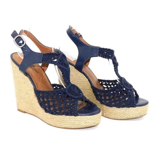 Lucky Brand "Rilo" Macrame Espadrille Jute Wedges - Picture 12 of 12